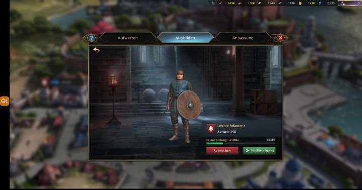 Bilden Sie in der Kaserne die passenden Einheiten aus