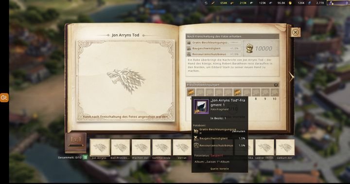 Sammeln Sie unterschiedliche Fotos, um nützliche Boni freizuschalten