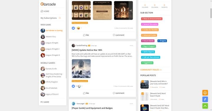 Vernetzen sie sich in den Foren zum Spiel