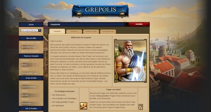 Wenn Sie mal nicht weiterwissen, durchsuchen Sie die Artikel im Grepolis-Wiki