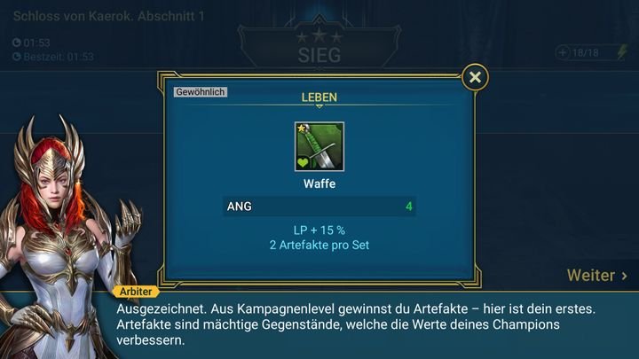 Verbessern Sie die Fähigkeiten Ihrer Champions mit Artefakten