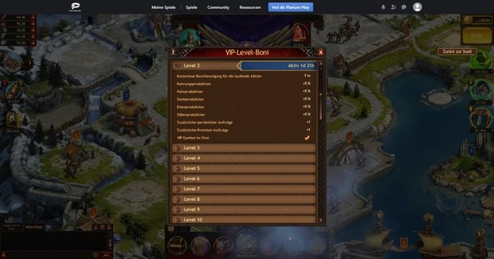Im Austausch für genug Gold erhalten Sie VIP-Punkte