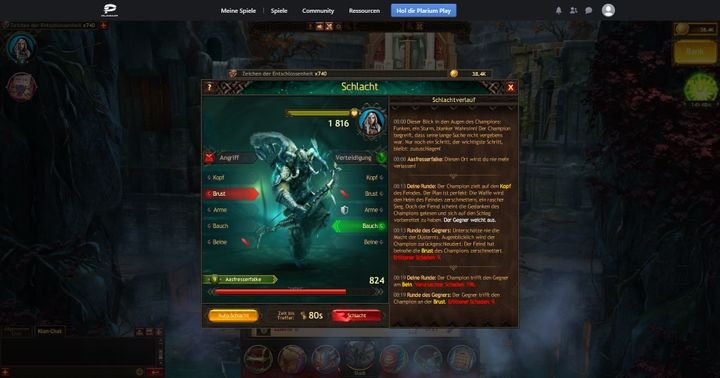 Kämpfe werden in Helheim durch ein zufallsbasiertes Ratespiel entschieden