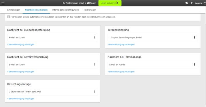 Die Benachrichtigungsoptionen von cituro