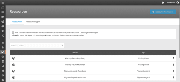 Legen Sie eine Ressourcen-Übersicht an