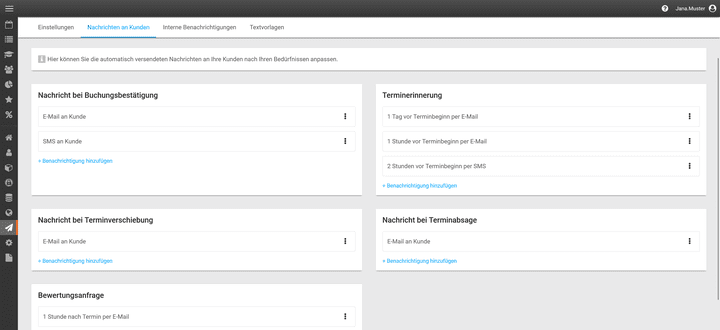 Die Benachrichtigungsoptionen von cituro