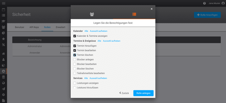 Legen Sie genaue Bearbeitungsrechte für Ihren cituro-Account fest