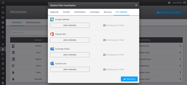 cituro erlaubt Ihnen die Synchronisation mit externen Kalendern