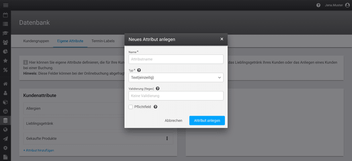 Passen Sie Ihre Eingabemasken und das Buchungstool auf Ihre Bedürfnisse an