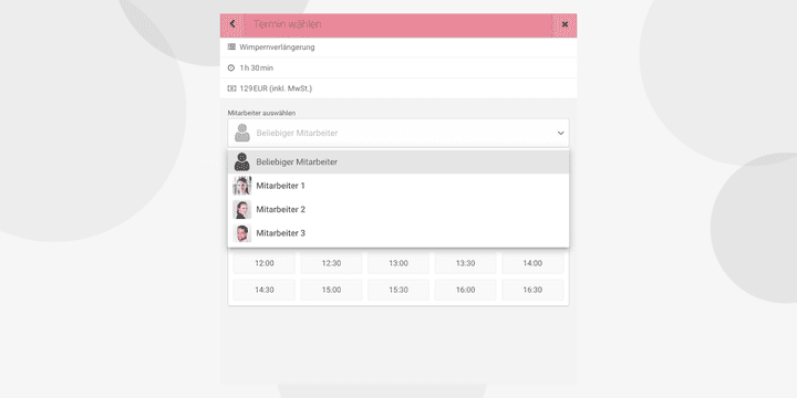 Ermöglichen Sie mit cituro Ihren Kunden den bevorzugten Mitarbeiter oder Sonderwünsche anzugeben