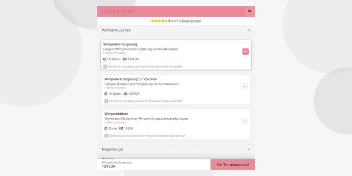 Das cituro Buchungsinterface für Ihre Kunden