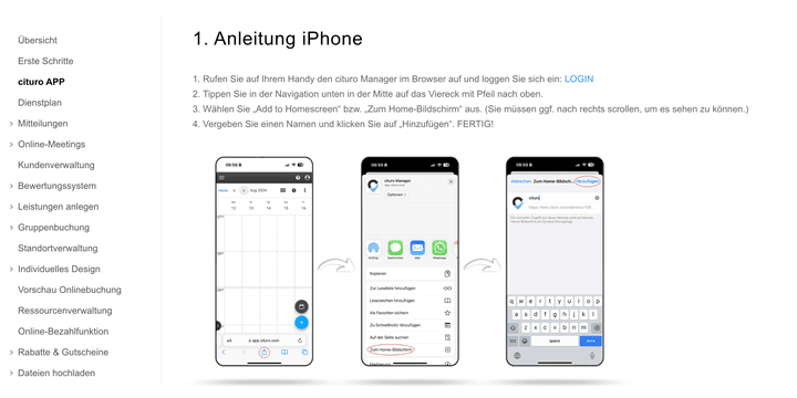 Nutzen Sie die Funktionen von cituro auch unterwegs auf Ihren mobilen Endgeräten