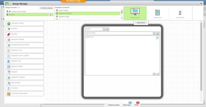 Bestimmen Sie mit dem Design Manager den Aufbau Ihres Online-Widgets