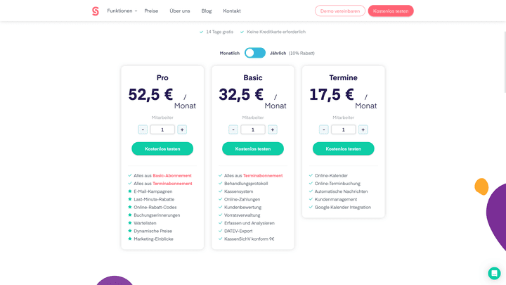 Die Preise werden von Faktoren wie Umfang, die Nutzerplätze und die Wahl von Add-ons bestimmt