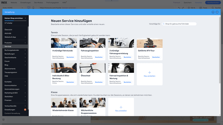 Erweitern Sie Ihre Wix-Seite um Wix Bookings für Online-Buchungen