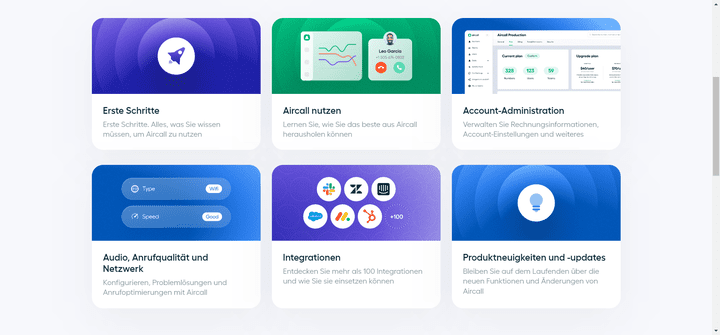 Im Online-Support findest du schnelle Hilfe und nützliche Guides, die dir den Einstieg in Aircall erleichtern