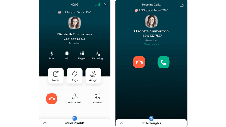 Dank der integrierten Kontaktdatenbank kannst du jederzeit mit deinen Kund:innen und Leads Kontakt aufnehmen. Das klappt auch mobil.