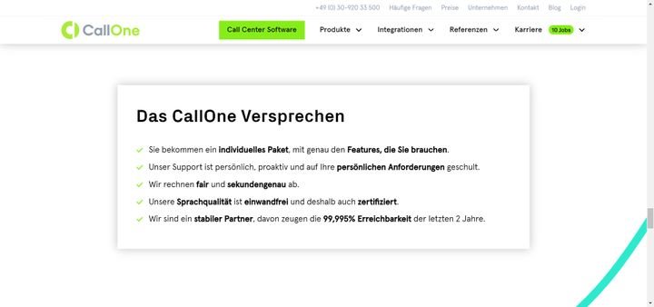 CallOne garantiert eine faire sekundengenaue Abrechnung Ihrer Gesprächsgebüren