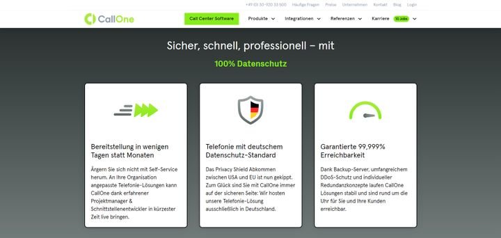 CallOne glänzt als deutscher Anbieter mit hohen Sicherheits- und Datenschutzstandards