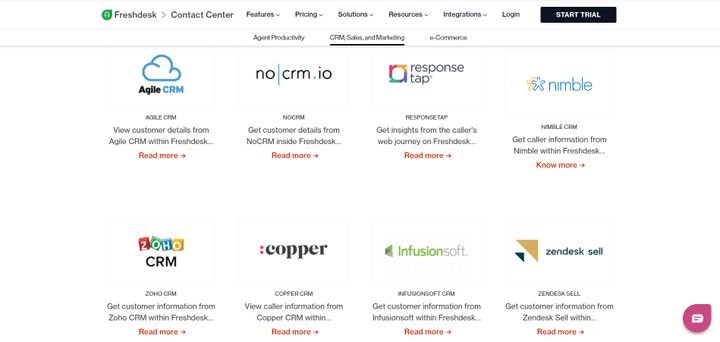 Freshdesk Contact Center lässt sich auf Wunsch mit einer Vielzahl von gängigen Drittentwickler-Tools und -Apps koppeln