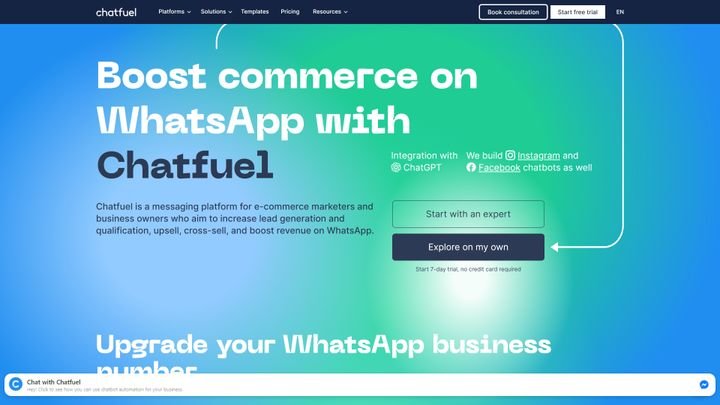 Frisches Design und eine gut zu bedienende Oberfäche sind Merkmale von Chatfuel.