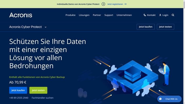 Acronis ist eine der beliebtesten Cloud-Backup-Lösungen auf dem Markt