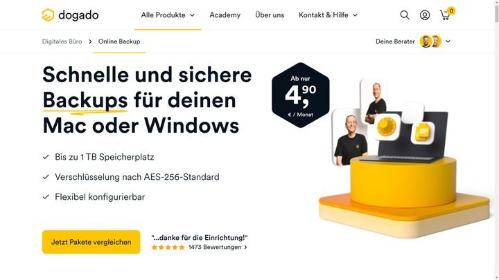 Sichere deine Dateien mit dem dogado Online-Backup