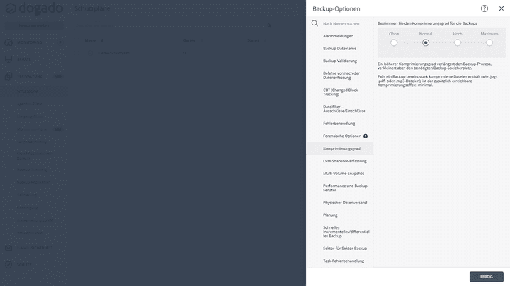 Profis können die Backups sehr genau auf die eigenen Anforderungen anpassen