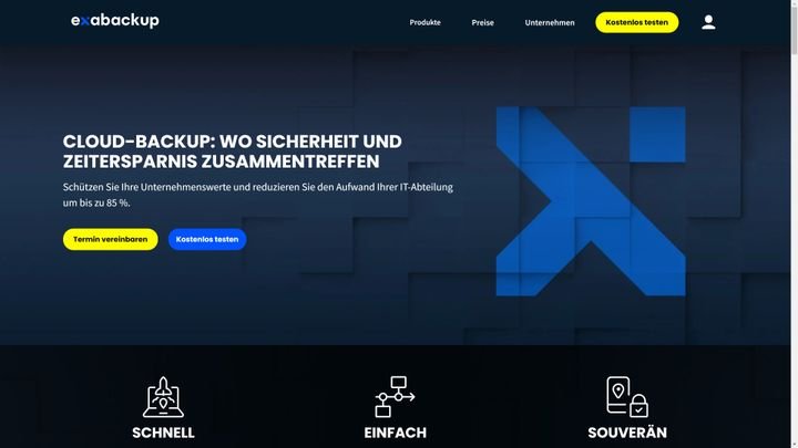 exabackup ist auf die Anforderungen für Backups im Gaschäftsbereich ausgelegt