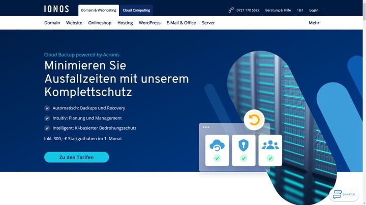 Sichere deine Backup-Daten bequem mit dem IONOS Cloud Backup