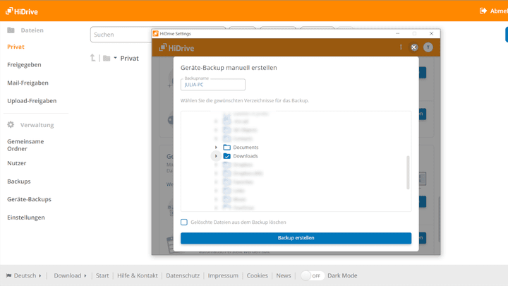 Verzeichnisse musst du hier nicht abtippen, das funktioniert über einen Explorer