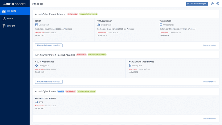 Acronis ist der Testsieger im trusted Cloud-Backup-Vergleich