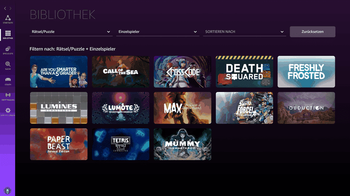 Finden Sie mit der Suche und den Filtern schneller Ihr neues Lieblingsspiel