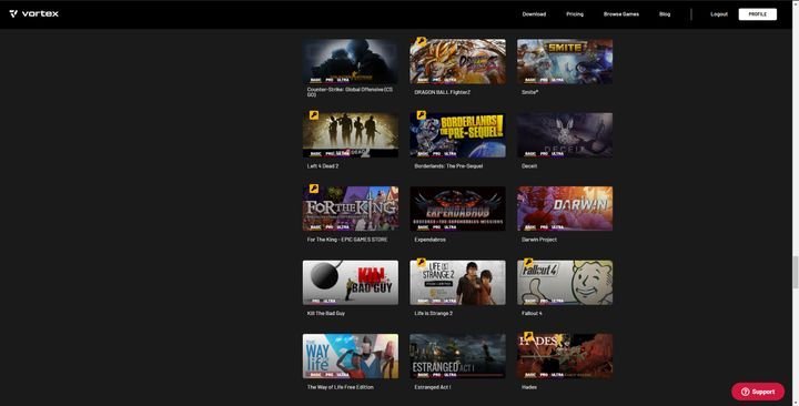 Viele Games auf Vortex sind mit einem Schlüsselsymbol versehen, was bedeutet, dass Sie eine eigene Lizenz für diese Spiele brauchen