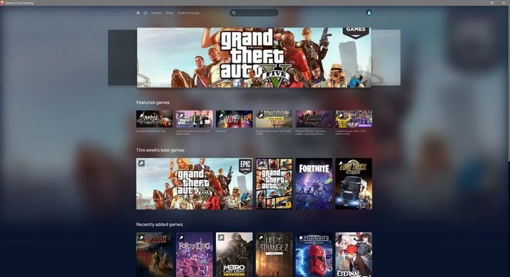 Die Oberfläche von Vortex auf dem PC wirkt frisch und modern und präsentiert sich in einer Kacheloptik