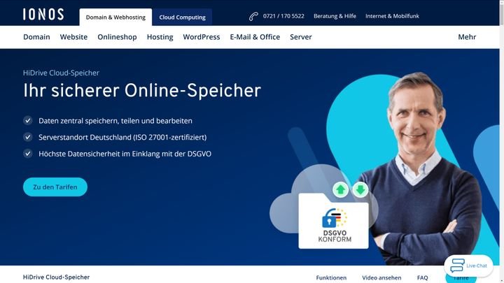 IONOS HiDrive im trusted-Test