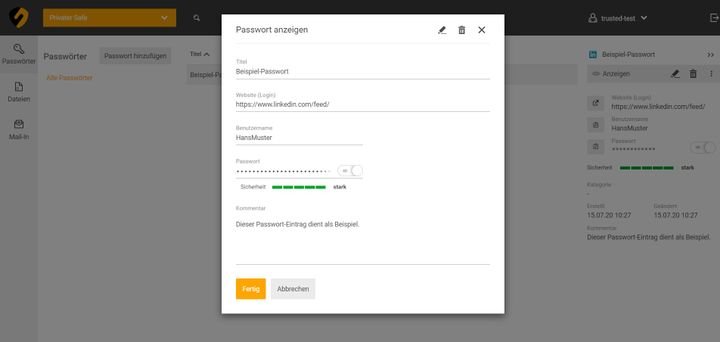 SecureSafe hat einen eigenen Passwort-Manager mit an Bord