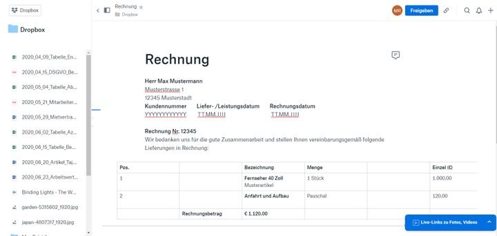 In Dropbox Paper kannst du einfache Textdokumente, Checklisten oder Dokumentationen erstellen