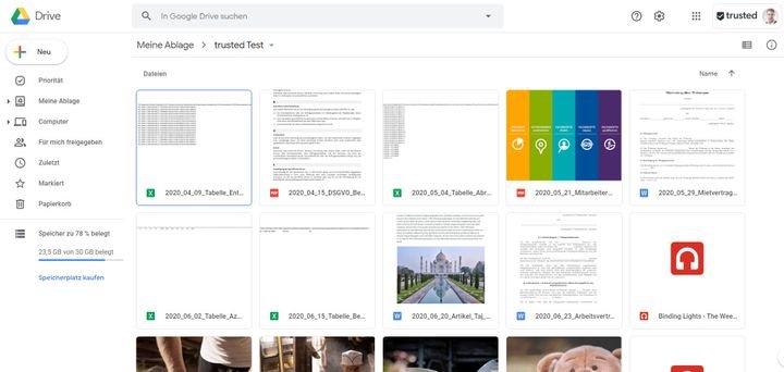 In Google Drive speicherst und organisierst du deine Dateien in einem übersichtlichen User-Interface
