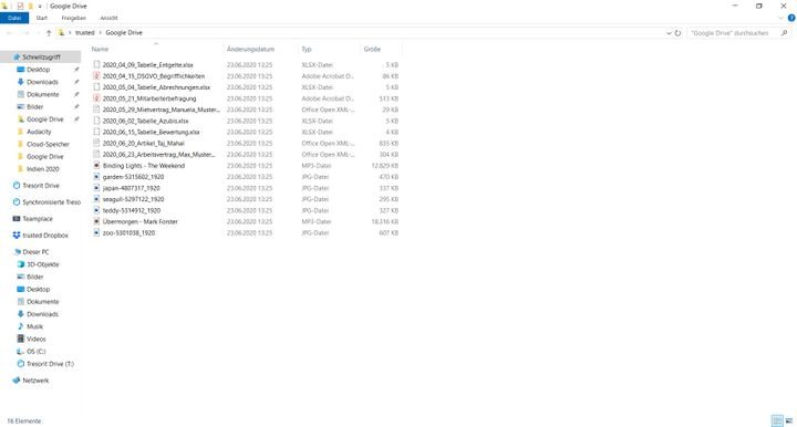 Im Synchronisationsordner von Google Drive organisierst du deine Dateien auch lokal und arbeitest so auf deinem Heimgerät mit deinen Dokumenten