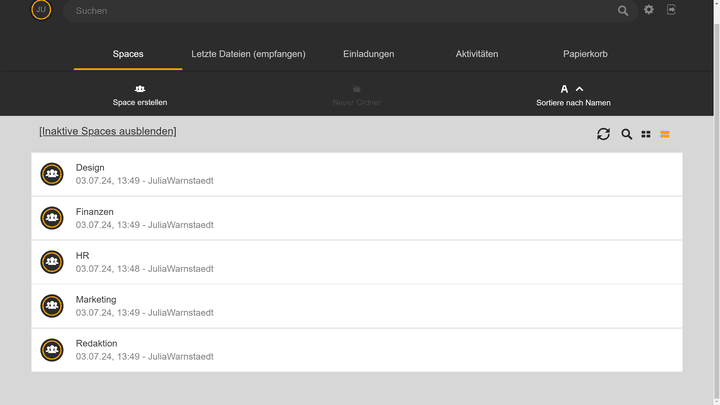 In TeamDrive weise du bestimmte Dateien einzelnen Spaces zu
