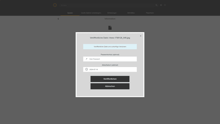 Verschicke Freigaben von Dokumenten zügig per Link
