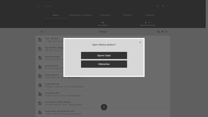 Sperre eine Datei, um ungewollte Dubletten zu verhindern