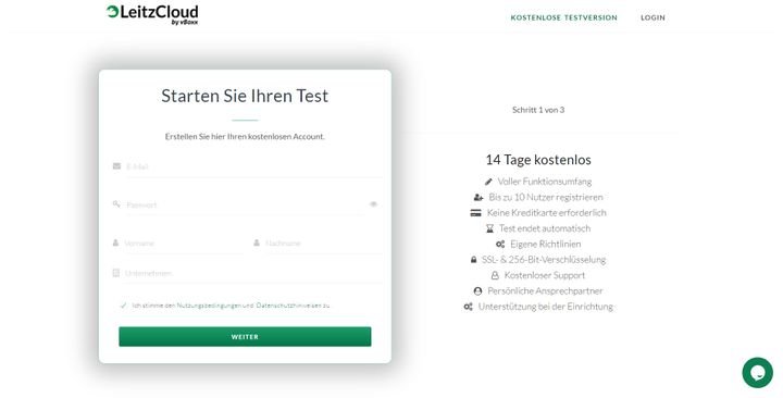 In der 14-tägigen kostenlosen Testphase können Sie alle Funktionen nutzen und selbst eine Bewertung vornehmen