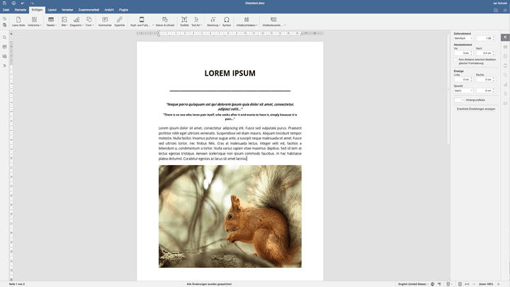 Mithilfe des eigenen Online-Office erstellst und bearbeitest du Dokumente und Tabellen