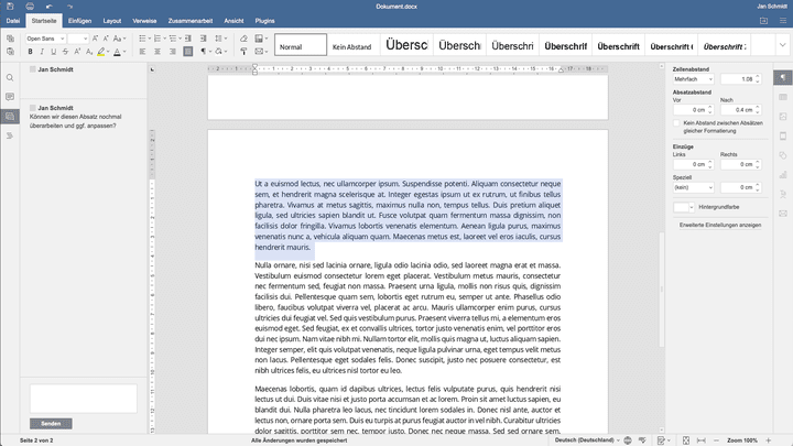 Tausche dich im Teamchat von leitzcloud aus