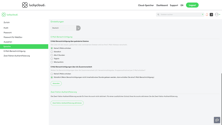 Schütze dein Konto branchenüblich mit einer 2F-Authentifizierung