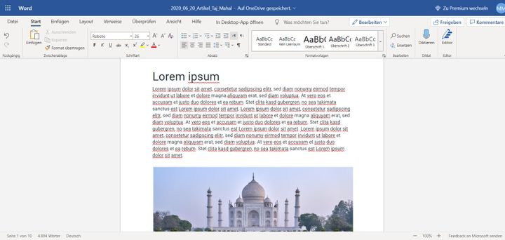 Dank der Web-Office-Produkte bearbeitest du deine Dateien in OneDrive mit Word, Excel und Co.