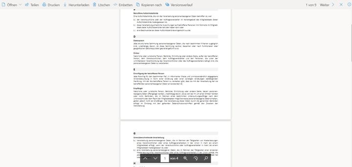 PDF-Dokumente kannst du in OneDrive als Vorschau öffnen und dabei Kommentare und Notizen hinterlassen