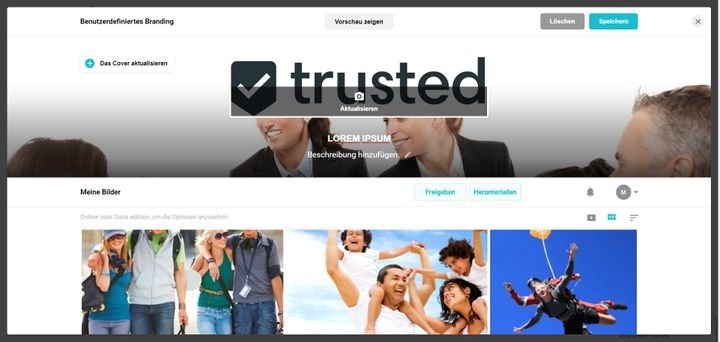 Das Branding Ihrer Download-Links gehört zu den Spezialfunktionen von pCloud